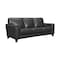 Armen Living Bergen 87" Pewter Genuine Leather Square Arm Sofa LCBE3PW - alternate 2